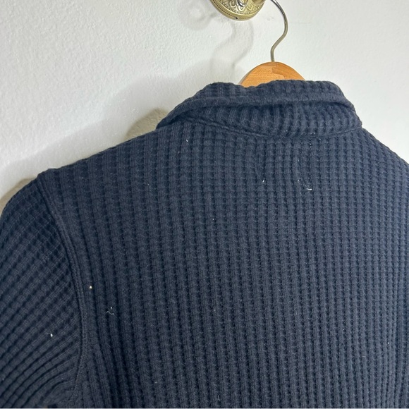 NWT MATE The Label 100% Organic Cotton Waffle Button Down Cardigan Black XS - Picture 9 of 14